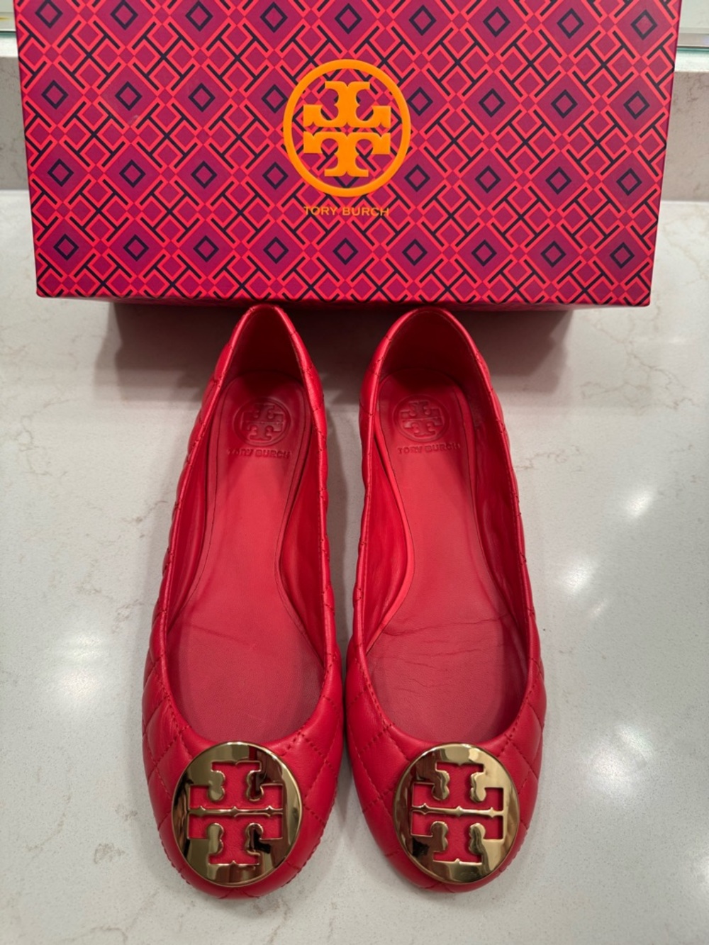Tory Burch Quinn Ballet Flats in Carnival Red